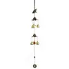 Campanilla de Viento de Aleación Vintage de Doble Capa con Adornos de Pixiu y Kirin, Decoración de Campana Metálica Atractora de Fortuna, Venta Directa del Fabricante