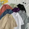 2021 Nueva camisa de manga corta para hombre estilo Hong Kong talla grande casual corte holgado ropa CY02
