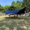 Toldo para Exteriores Carpa Simple Multiusos Equipo de Camping Impermeable a Prueba de Sol Pegamento Negro Completamente Oscurecedor Toldo Octogonal Mariposa