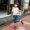 Chal de Estilo Vacacional Dulce con Cuello Alto de Encaje para Niñas Aimobebbe Verano Niños Estilo Coreano sin Mangas