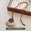 Colar Boêmio Marrom Retrô com Franjas para Mulheres Estilo Étnico Exótico Corrente de Clavícula Gargantilha Corrente de Suéter Longa