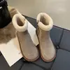 Botas de nieve para mujer, nueva colección invierno 2024, diseño retro estilo bosque, zapatos de algodón forrados de felpa, suela plana, lindas y originales, botines