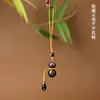 Cadena para Teléfono con Colgante de Calabaza al por Mayor Ágata Roja Obsidiana Lanyard de Arena Roja Decoración Llavero Encanto para Bolso Regalo