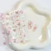 Nuevas Calcomanías para Uñas con Arte de Mariposa y Rosa Pintadas a Mano Dulce Puro Deseo Versátil Flor en Relieve Mariposa Calcomanías para Uñas