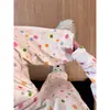 Cardigan de Puntos Estilo Lindo de Niña de Dibujos Animados Pijama para Mujer Principios de Primavera 2026 Nuevo Conjunto de Manga Larga Pantalones Largos Ropa de Casa