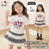 Conjunto de Verão para Meninas 2026 Novo Estilo Doce e Fresco Elegante Gola de Renda com Pérolas Conjunto de Duas Peças Casual Exquisito e Estiloso