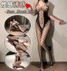 Lingerie Sexy Europeia e Americana Zuijiao, Tentação Sexy em Rede, Roupa de Rede, Conjunto Top Tubo Cortado Feminino, Não Precisa Tirar o Conjunto