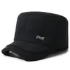 Gorra de Invierno para Hombre con Forro de Lana y Protección para las Orejas, Cálida, Pico de Pato, para Hombres de Mediana Edad y Mayores, Papá, Abuelo, Sombrero de Algodón de Copa Plana, Resistente al Frío para Exteriores