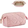 Bolsa de Maquillaje Acolchada y Esponjosa Nueva Personalizada Transfronteriza, Bolsa de Maquillaje de Moda y de Alta Gama, Bolsa de Almacenamiento para Maquillaje y Artículos de Tocador de Viaje