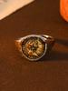 Anillo de ojo de diablo de bestia con explosiones transfronterizas, bicolor, estilo punk divertido y dominante, anillo ajustable con apertura.