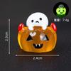 Paisagem Mini Transfronteiriça Halloween Abóbora Fantasma Brilha no Escuro Figuras Fofas Acessórios de Decoração DIY Mini Enfeites de Mesa