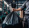 Bolsas de Basura Negras Grandes de Liberación Rápida en Stock, Espesadas de 10 Micras, Comerciales Industriales de Saneamiento Limpieza de Hoteles Bolsas de Basura Personalizadas