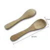 Cuchara de madera cuchara mini madera de caucho cuchara para especias/cuchara para sal/cuchara para azúcar/cucharilla de té