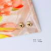 Arco de aleación Amor dorado circón luna perla colgante melocotón hecho a mano DIY accesorios para aretes