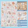 Decoraciones navideñas en colores macarrón, pegatinas electrostáticas para puertas y ventanas de cristal, oso polar, Papá Noel, ambiente de renos