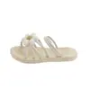 Novos Sapatos Femininos Floridos da Moda Verão Chinelos de Palha Estilo Étnico Sapatos Romanos Chinelos de Praia Sapatos de Uso Duplo Sandálias