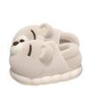 Zapatos de Algodón con Forma de Oso y Nariz 2025 Pantuflas de Algodón Peluche con Forro Adicional, Cálidos, Antideslizantes, Color Sólido, Adecuados para Usar en Casa y al Aire Libre, Zapatos de Algodón de Alta Gama