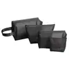 Bolsa de Maquillaje de Malla Negra de Nailon Extra Gruesa Pequeña Portátil Multifuncional para Mujeres Bolsa de Almacenamiento para Cuidado de la Piel Bolsa para Lápiz Labial y Maquillaje