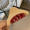 Nueva pinza de agarre a juego de colores, pinza para el cabello triangular simple, pinza para el cabello elástica grande de color sólido, diseño de nicho, pinza para la cabeza trasera de alta gama