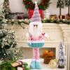 Decorações de Natal Novas Transfronteiriças Bonecos Retráteis de Natal Rosa Enfeites Papai Noel Boneco de Neve Decoração de Janela