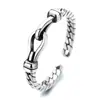 Anillo Geométrico Gato Antiguo Ning Anillo Abierto Anillo de Cuerda de Cadena Distinguido Moderno Estilo Retro para Mujer