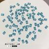 Decorações Brilhantes Coloridas de Zircônia com Fundo Plano para Unhas, Acessórios de Nail Art, Pedras de Strass Cubo de Açúcar, Pedras de Strass Quadradas Diamante