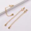 Cadena extendida de oro de 24k al vacío que no se decolora hebilla de langosta hebilla de conexión de corazón de loto hebilla para collar pulsera diy