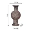 Vaso de Cerâmica Estilo Novo Chinês Retrô Salpicado, Decoração Estilo Wabi-Sabi, Vaso Cerâmico Rústico para Hall de Entrada para Arranjo de Flores e Hidroponia