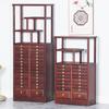 Huali Madera Pabellón Duobao Gabinete de Almacenamiento de Té Estante de Exhibición Gabinete de Té Madera Sólida Estante Antiguo Multicapa Gabinete para Pastel de Té Pu'er