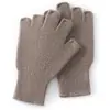 Invierno Nuevo Estilo Cálido Protección contra el Frío Guantes Casuales para Mujer Suaves Amigables con la Piel Versátiles Guantes de Cachemir Guantes de Punto sin Dedos
