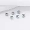 Cuentas de Posicionamiento de Silicona de Oro Real que Conserva el Color de 18K Cuentas Redondas Ajustables Cuentas Espaciadoras Accesorios para Hacer Collares Pulseras a Mano