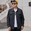 X7081 Tamanho grande jaqueta jeans masculina de outono nova para casais simples solta casual jaqueta jeans masculina