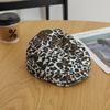 Boina para Niños Primavera y Otoño Moda para Bebés Elegante Estampado de Leopardo Gorra Adelantada Gorra de Periódico de Ala Corta para Niños y Niñas Gorra de Pintor Moderna