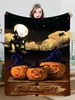 Amazon Comercio Electrónico Transfronterizo Impresión Digital Cómoda, Suave y Cálida Doble Cara Franela Halloween Manta Pequeña Manta