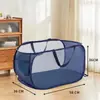 Cesto de Roupa Suja, Cesto de Roupa de Malha Dobrável de Grande Capacidade, Cesto de Armazenamento para Banheiro, Item Quente de Venda Transfronteiriça