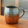 Taza de cerámica de gran valor estético para parejas, taza de agua de gran capacidad, taza de café de nicho, taza de barril de vino con cambio de horno creativo