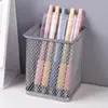 2026 Nuevo Estilo Estilo Ins Portalápices de Malla de Hierro Estudiante Oficina Escritorio Cuadrado Redondo Caja de Almacenamiento Multifuncional