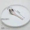 Colher de titânio puro para uso doméstico, suplemento alimentar para bebês, colher de sopa infantil, uso pessoal, design aprofundado, colher redonda de cristal de luxo leve