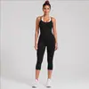 Conjunto de atuendo de yoga transfronterizo, secado rápido, espalda hermosa, cuello halter, camiseta de yoga con bloques de color, conjunto de atuendo deportivo de fitness para Pilates para mujeres