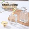 Frasco de Perfume de Vidro Quadrado 50ml com Borrifador Frasco Sub de Cosméticos Selado Frasco Spray Transparente Frasco de Tônico
