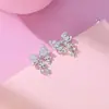 Brincos Tichia Original Sonhos Doces para Mulheres Prata de Lei S925 Único Doce e Delicado Zircônia Cintilante Laço Joia de Orelha