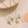 Ticai Novo Estilo Europeu e Americano Cavalo-marinho e Tartaruga Incrustados com Strass Pingente Estilo Oceano Concha do Mar Pingente DIY Golfinho Joias