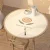 Tamanho Personalizado Mesa Redonda Pequena Impermeável, À Prova de Óleo, Anti-Escaldante, Toalha de Mesa Sem Lavagem, Mesa de Centro, Tapete Antiderrapante, Mesa de Jantar Redonda Tapete de Mesa de Couro