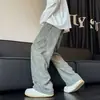 Pantalones de pana transfronterizos para hombre, primavera y otoño, pierna recta holgada, marca de tendencia estilo americano, pantalones casuales largos tie-dye elegantes para hombre