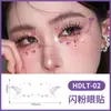 Pegatinas Faciales de Mariposa con Purpurina, Pegatinas Desechables Brillantes para Ojos, Pegatinas de Mariposa con Purpurina para Fiesta, Pegatinas de Halloween Impermeables y que No se Desvanecen