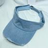 Estilo americano Retro Lavado Denim Buraco Buraco Chapéu Mulheres Esportes de Verão Viagem Proteção Solar Sol Chapéu Boné Masculino