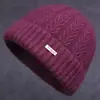 Invierno Nuevo Estilo Sombrero de Lana para Mujer Sombrero para Personas de Mediana Edad y Mayores Cálido Plus Terciopelo Engrosado Sombrero de Punto Estilo Mamá Impermeable de Algodón