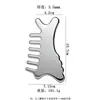 Raspador Facial de Acero Inoxidable Forma de Corazón Cuchillo de Fascia Palo de Masaje Portátil Palo para Drenaje de Meridianos Palo para Puntos de Pies Palo para Estirar Tendones
