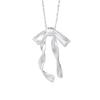 Collar de lazo de plata de ley 925 para mujer, estilo simple y dulce de alta sociedad, con temperamento de serpentina, cadena de clavícula de plata brillante 0136B
