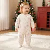 Mameluco para bebé para primavera, otoño e invierno, mameluco acolchado de manga larga de 40 g, traje para gatear, ropa cálida para recién nacidos